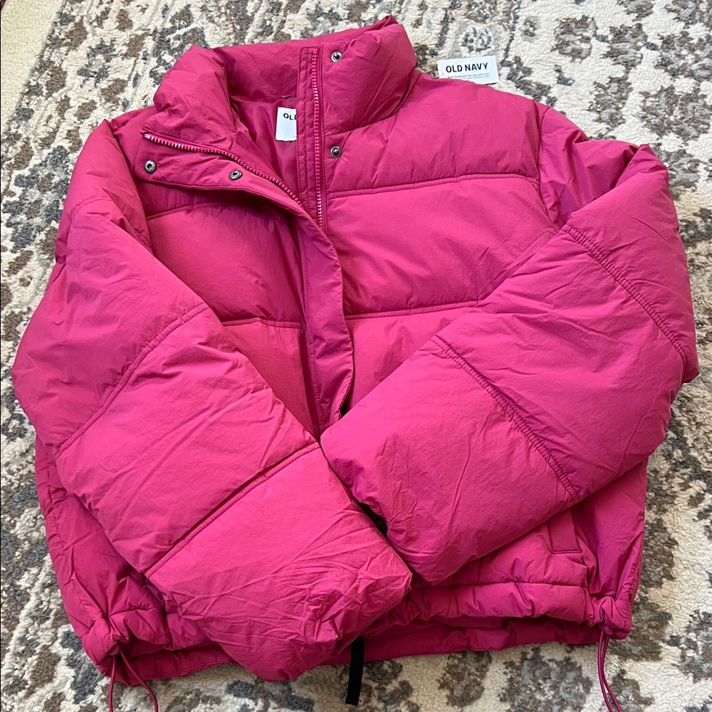Old Navy Fuchsia Puffer Jacket